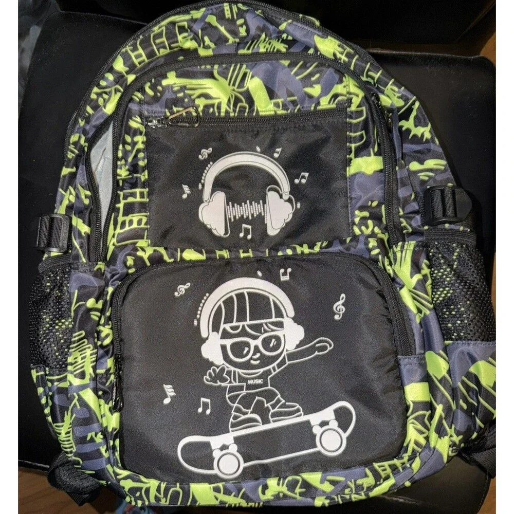 School Backpack for Boys Backpacks black/green Bookbag